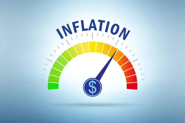 Sayaçla Yüksek Enflasyon Kavramı — Stok fotoğraf