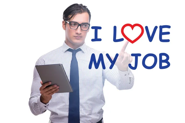 Adoro Meu Conceito Trabalho Com Homem Negócios — Fotografia de Stock