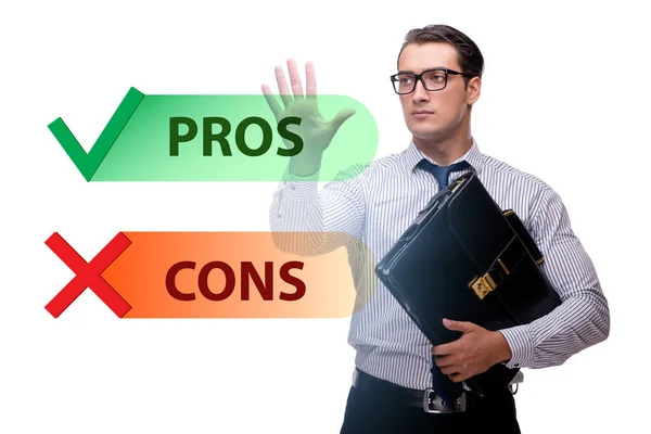 Concept Choosing Pros Cons — Stock Photo, Image