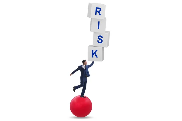 Risk Management Concept Balancing Businessman —  Fotos de Stock