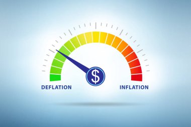 Inflation and the deflation business concept clipart