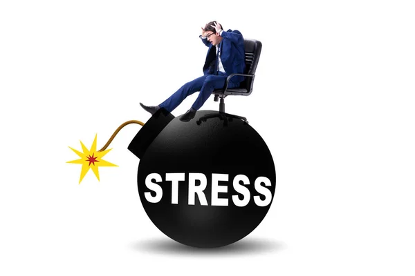 Stress Concept Met Ontploffende Bom — Stockfoto