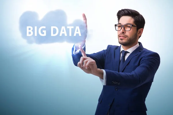 Big Data Concept People Pressing Virtual Buttons — Stock Photo, Image