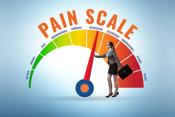 Concept Pain Scale Moderate Strong — Stock Photo, Image