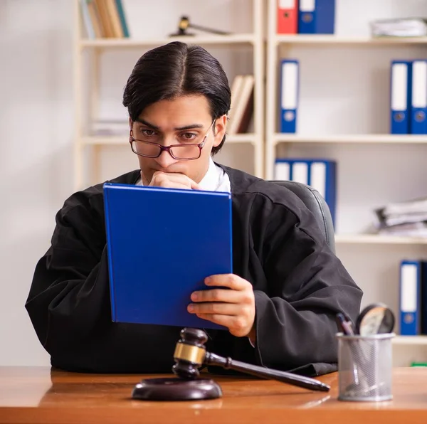 Young Handsome Judge Working Court — Stock Photo, Image