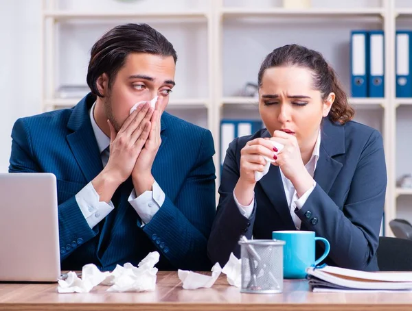 Two Employees Suffering Workplace — Stock Photo, Image