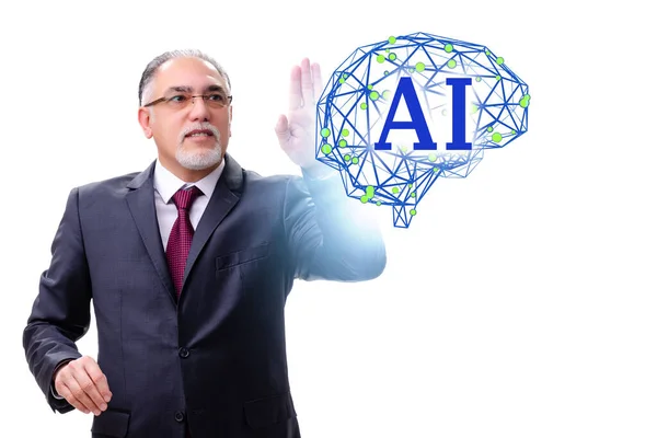 Artificial Intelligent Concept Businessman — Stock Photo, Image