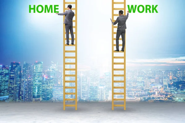 Business people in the work home balance concept
