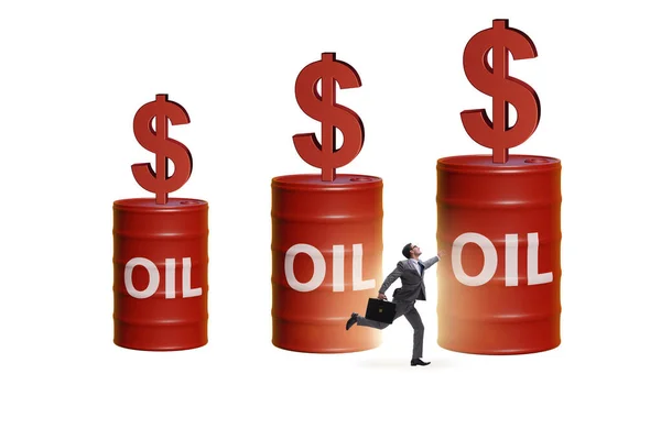 Businessman Oil Prices Concept — Photo