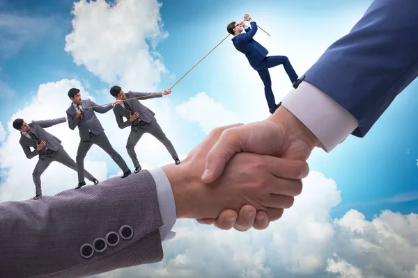 Concept Teamwork Mutual Support — Stock Photo, Image