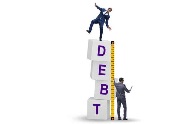 Adósságértékelési Koncepció Üzletemberrel — Stock Fotó