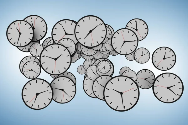Concept Gestion Temps Avec Les Horloges — Photo