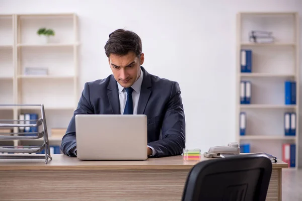 Young Businessman Employee Working Office — Stock Photo, Image