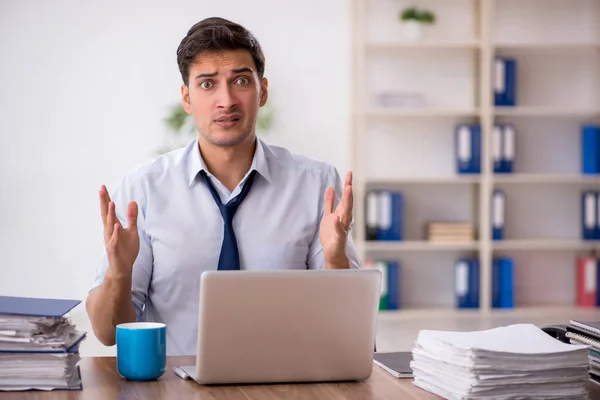 stock image Young businessman employee working in the office