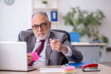 Old employee unhappy with excessive work at workplace