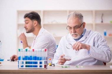 Two chemists working at the lab