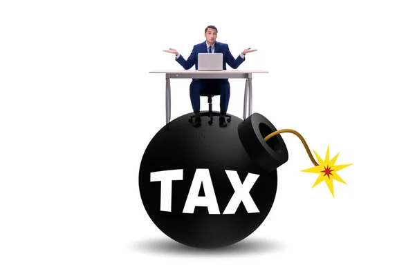 Tax Concept Exploding Bomb — Stock Photo, Image