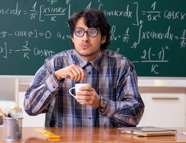 Zabawny Nauczyciel Matematyki Klasie — Zdjęcie stockowe