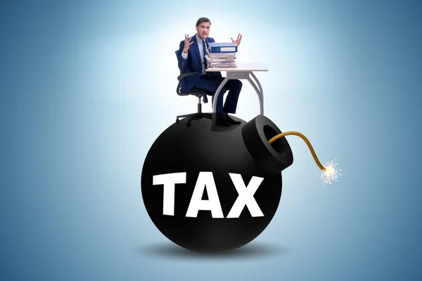 Tax Concept Exploding Bomb — Stock Photo, Image