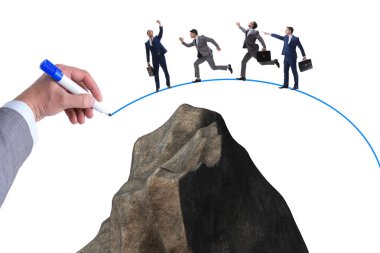 İş adamı için el yapımı köprü.