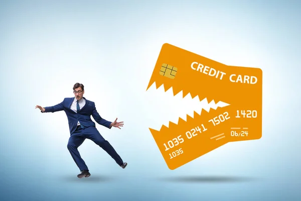 Businessman Credit Card Debt Concept — Stok fotoğraf
