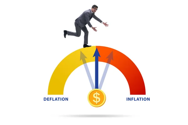 Inflation Concept Entreprise Déflation — Photo