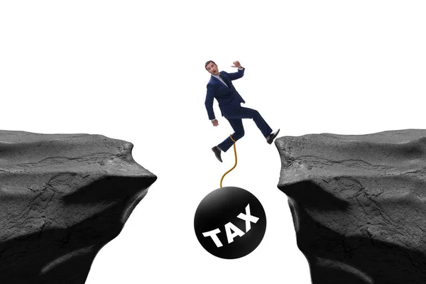 Konzept Der Steuerbelastung Bei Unternehmern Über Die Kluft — Stockfoto