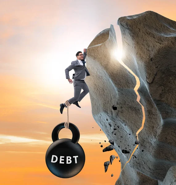 Concept Debt Load Businessman — 스톡 사진