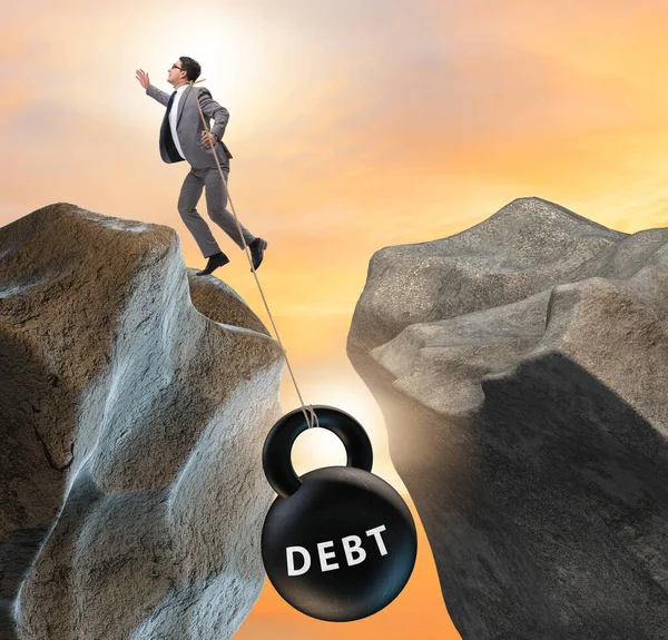 事業家との負債と負荷の概念 — ストック写真