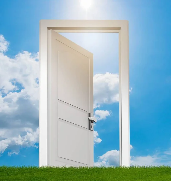 Die Tür Die Zukunft Chancenkonzept — Stockfoto