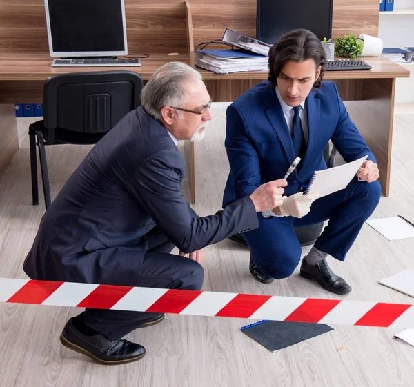 Two Experts Criminologists Working Office — Stock Photo, Image
