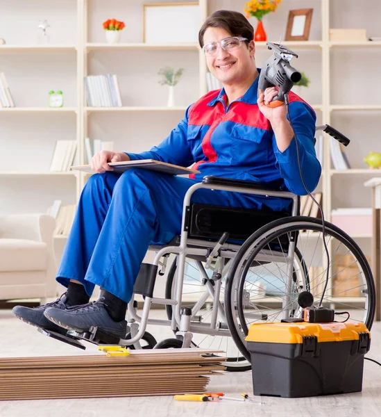 Disabled Man Laying Floor Laminate Office — Stock Photo, Image