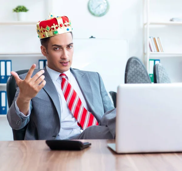King Businessman His Workplace — Stock Photo, Image