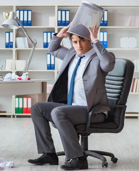 Empresario Divierte Tomando Descanso Oficina Trabajo — Foto de Stock