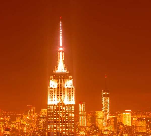 日落时分的纽约豪宅景观 — 图库照片
