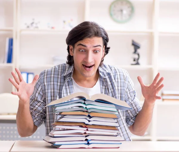 Young Male Student Preparing Exams Home — Stock Photo, Image