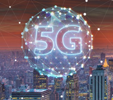 The 5g internet concept in technology concept