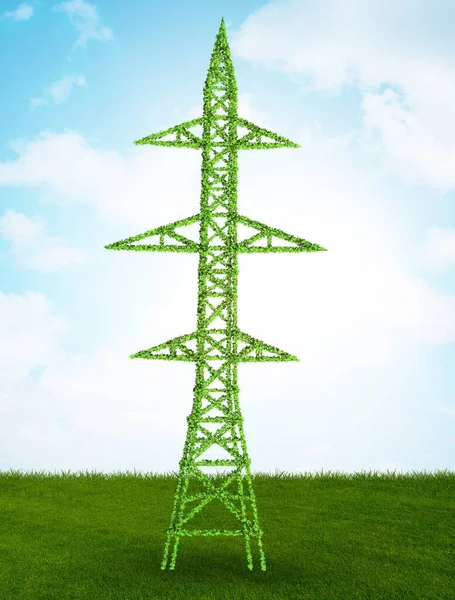 グリーンとエコのエネルギーコンセプト 3Dレンダリング — ストック写真