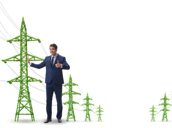 Zakenman Het Concept Groene Energie — Stockfoto