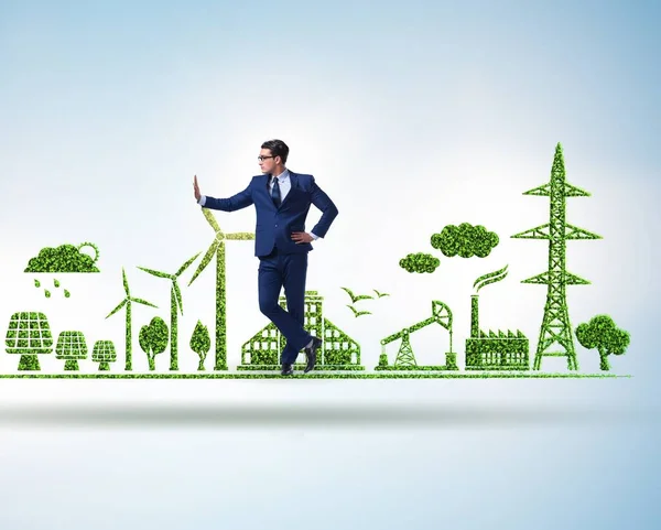 Businessman Green Environmental Concept — Stock Photo, Image