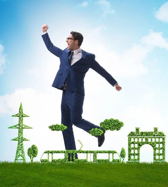 Businessman Green Environmental Concept — Stockfoto