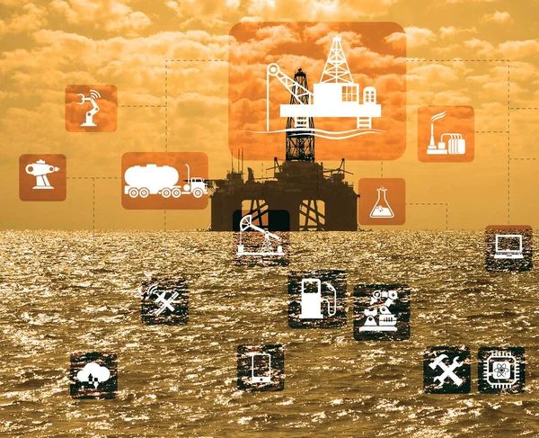 Das Konzept Der Automatisierung Der Und Gasindustrie — Stockfoto