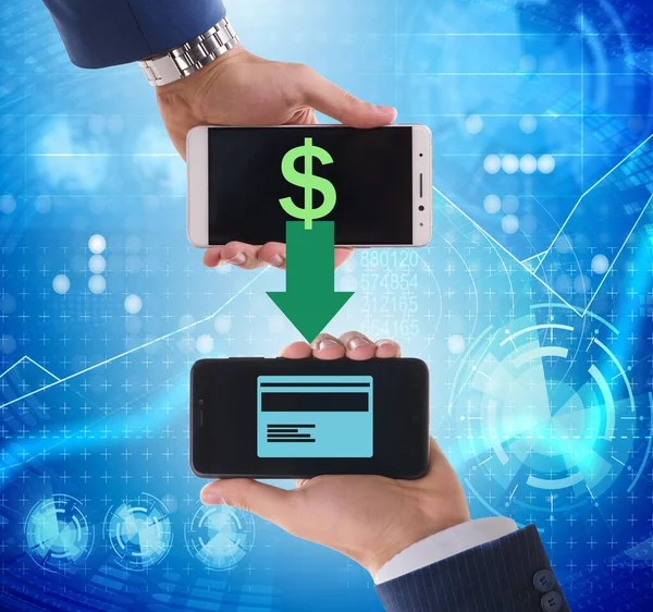 Concept Mobile Wallet Transfers Rendering — Stock Photo, Image