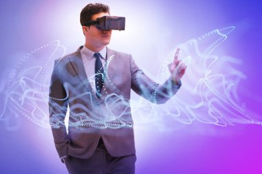 Adam ve sanal gerçeklik gözlükleriyle meta-zıt konsept