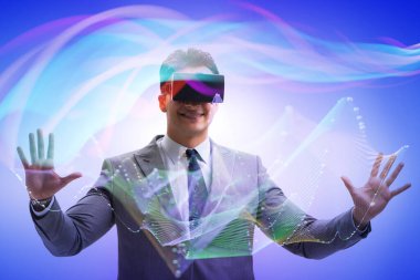 Adam ve sanal gerçeklik gözlükleriyle meta-zıt konsept