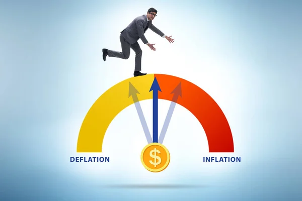 Enflasyon Deflasyon Konsepti — Stok fotoğraf
