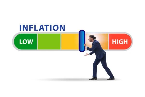 Przedsiębiorca Koncepcji Wysokiej Inflacji — Zdjęcie stockowe