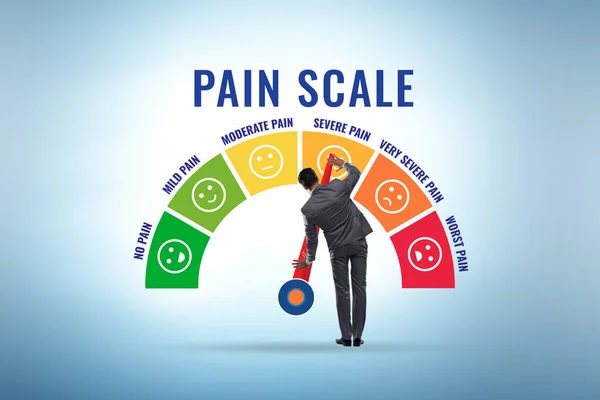 Concept Pain Scale Moderate Strong — Stock Photo, Image