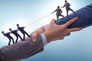 Concept of the teamwork and mutual support