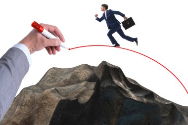 İş adamı için el yapımı köprü.